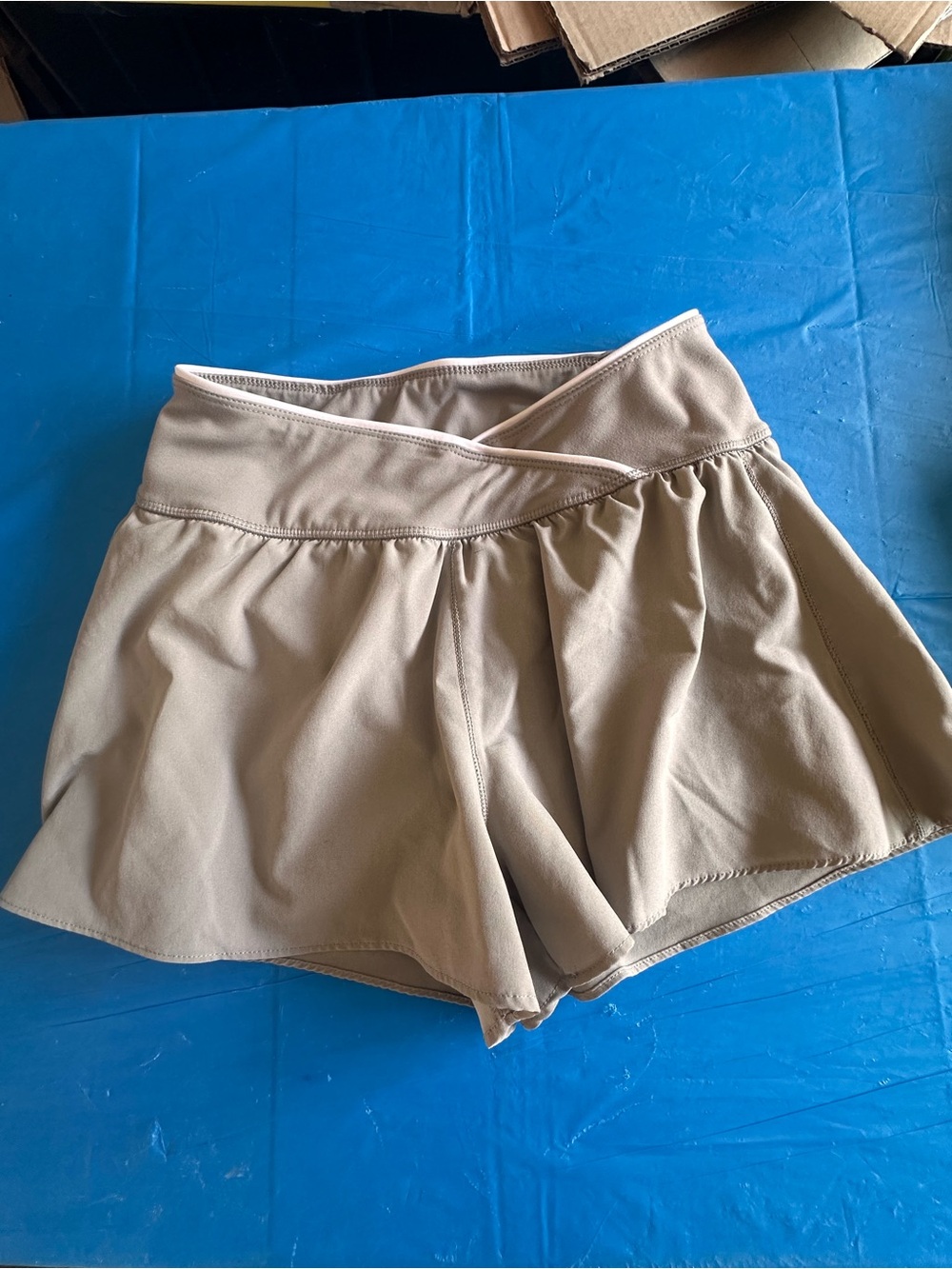Yogalicious Crossover Waist Flowy 2-in-1 Athletic Shorts